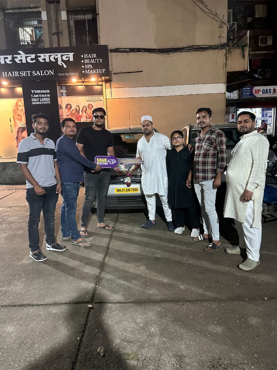 Happy customer with new car